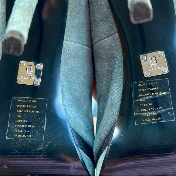 Bakers gorgeous suede leather peep toe stiletto heels - Picture 10 of 11